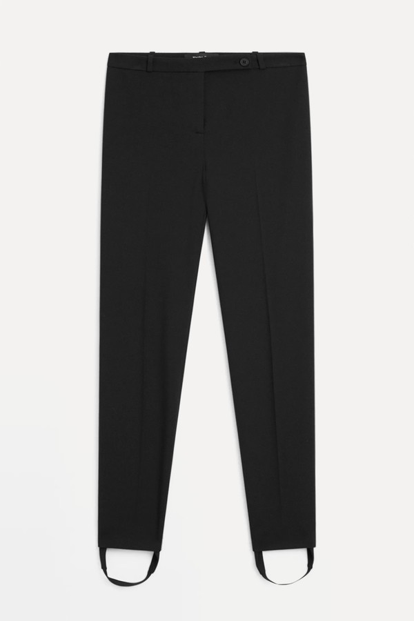 100% Cotton Trousers With Elasticated Hems