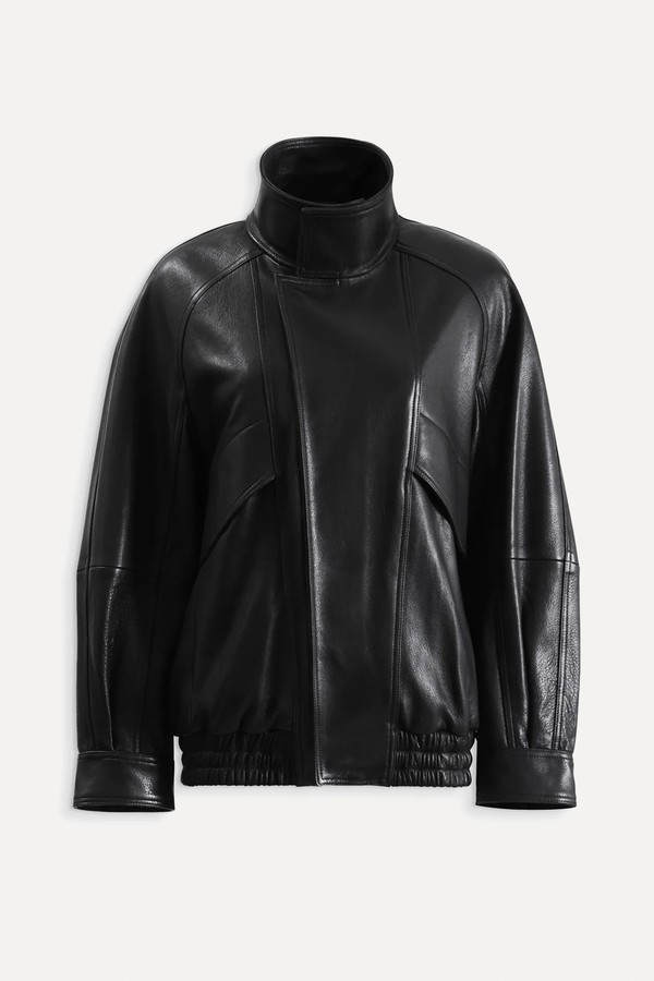 Ariste Fluid Leather Jacket from Nour Hammour