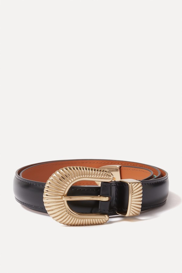 Ribbed Buckle Belt from Sandro