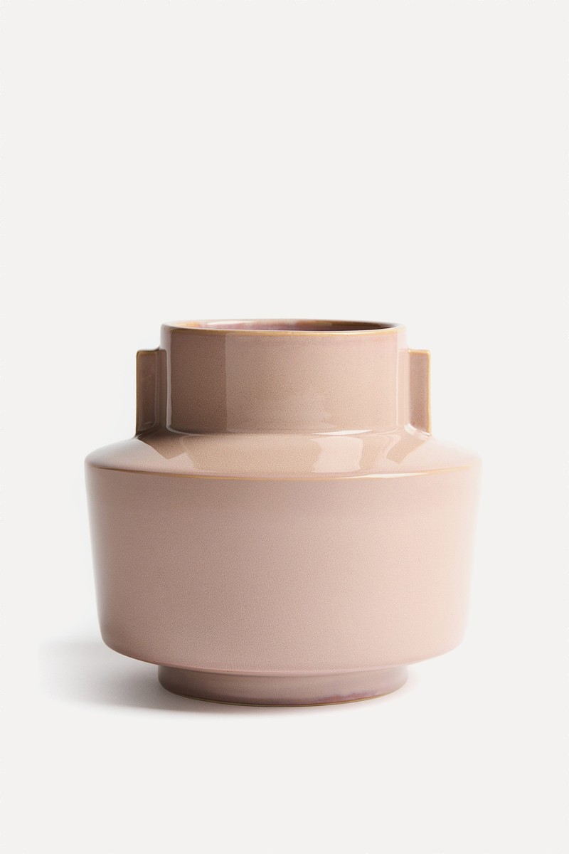 Large Reactive-Glaze Stoneware Vase