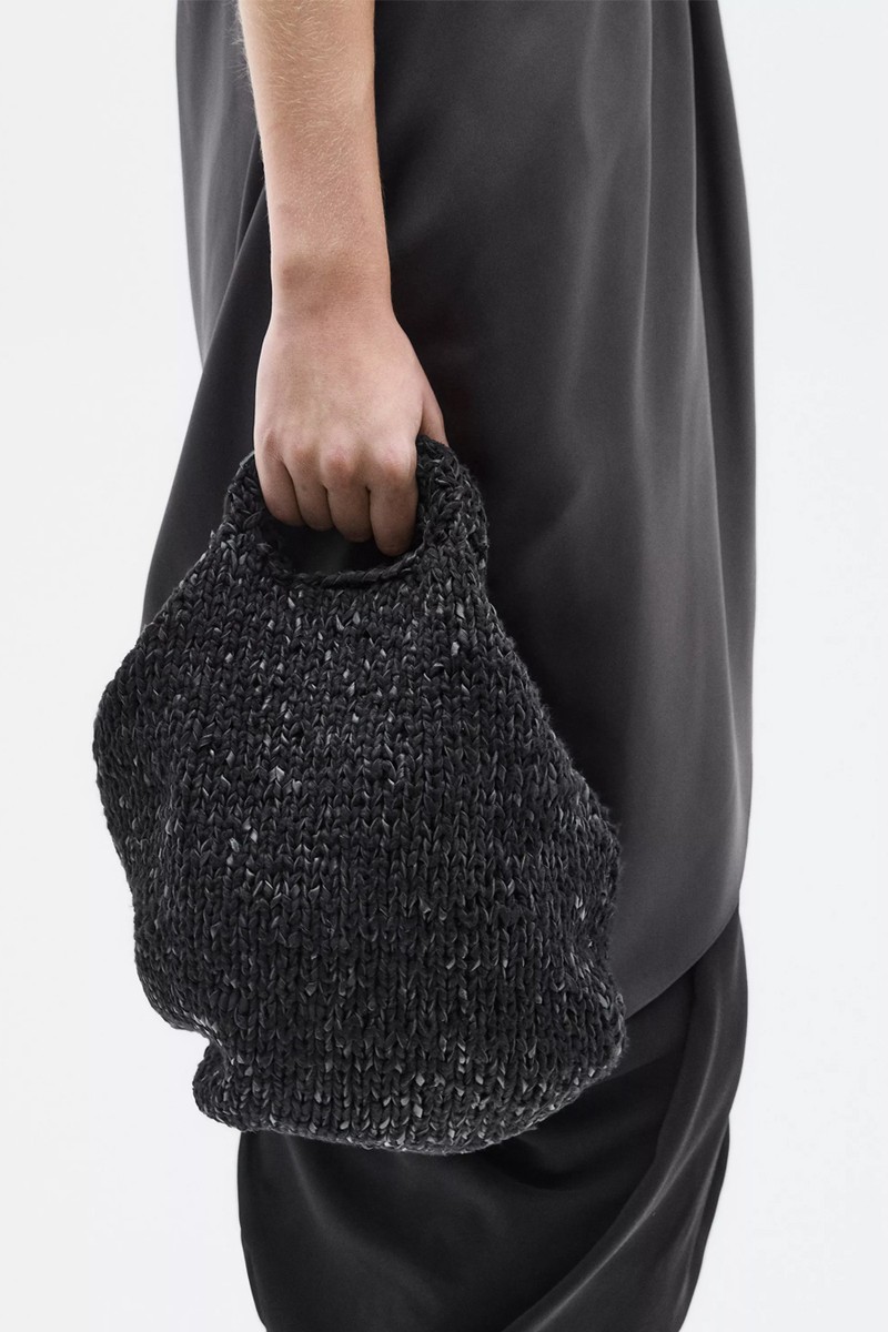Crochet Knit Leather Bag from Massimo Dutti