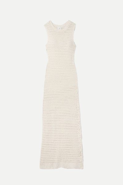 Lucy Crocheted Cotton Maxi Dress from Leset