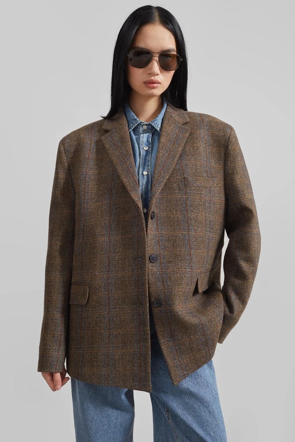 Arundel Plaid Wool Blazer from The Frankie Shop