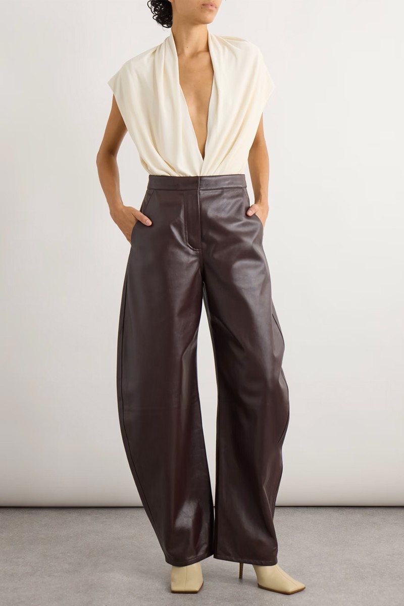 Hooded Draped Jersey Bodysuit from Alaïa