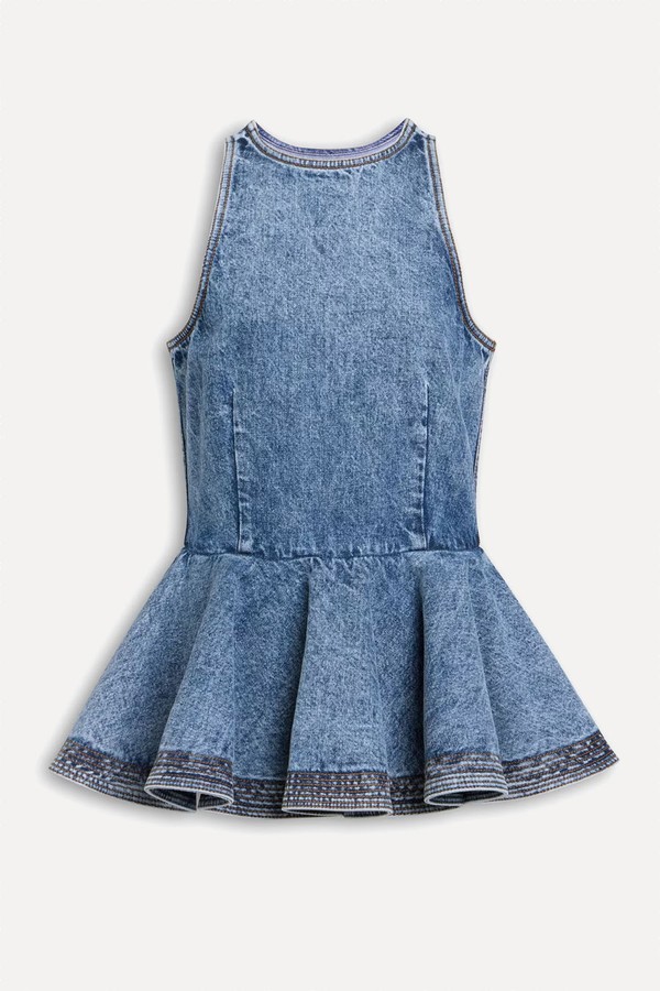 Peplum Denim Top from Maison Alaia
