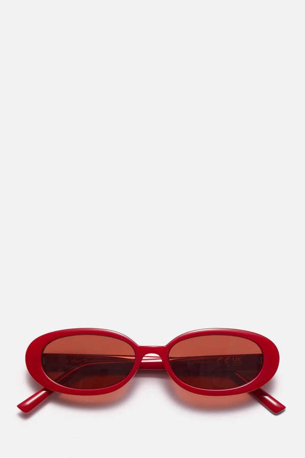 Slim Oval-Frame Sunglasses