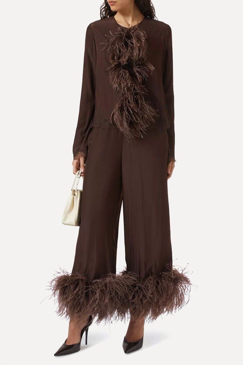 Anvi Feather-Trim Cardigan from 16ARLINGTON