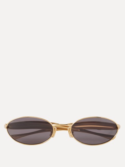 Sardine Oval-Frame Gold-Tone Sunglasses