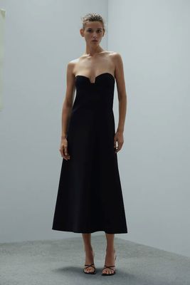 Strapless Dress With Sweetheart Neckline from Mango