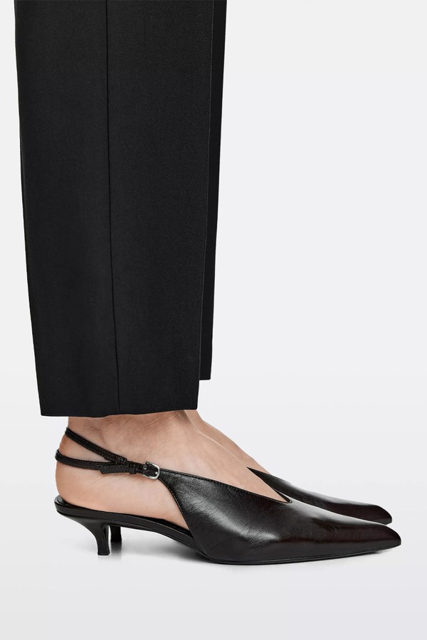 Leather High-Heel Mules