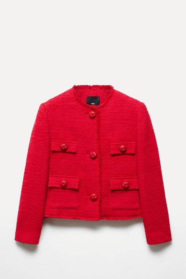 Pocket Tweed Jacket from Mango