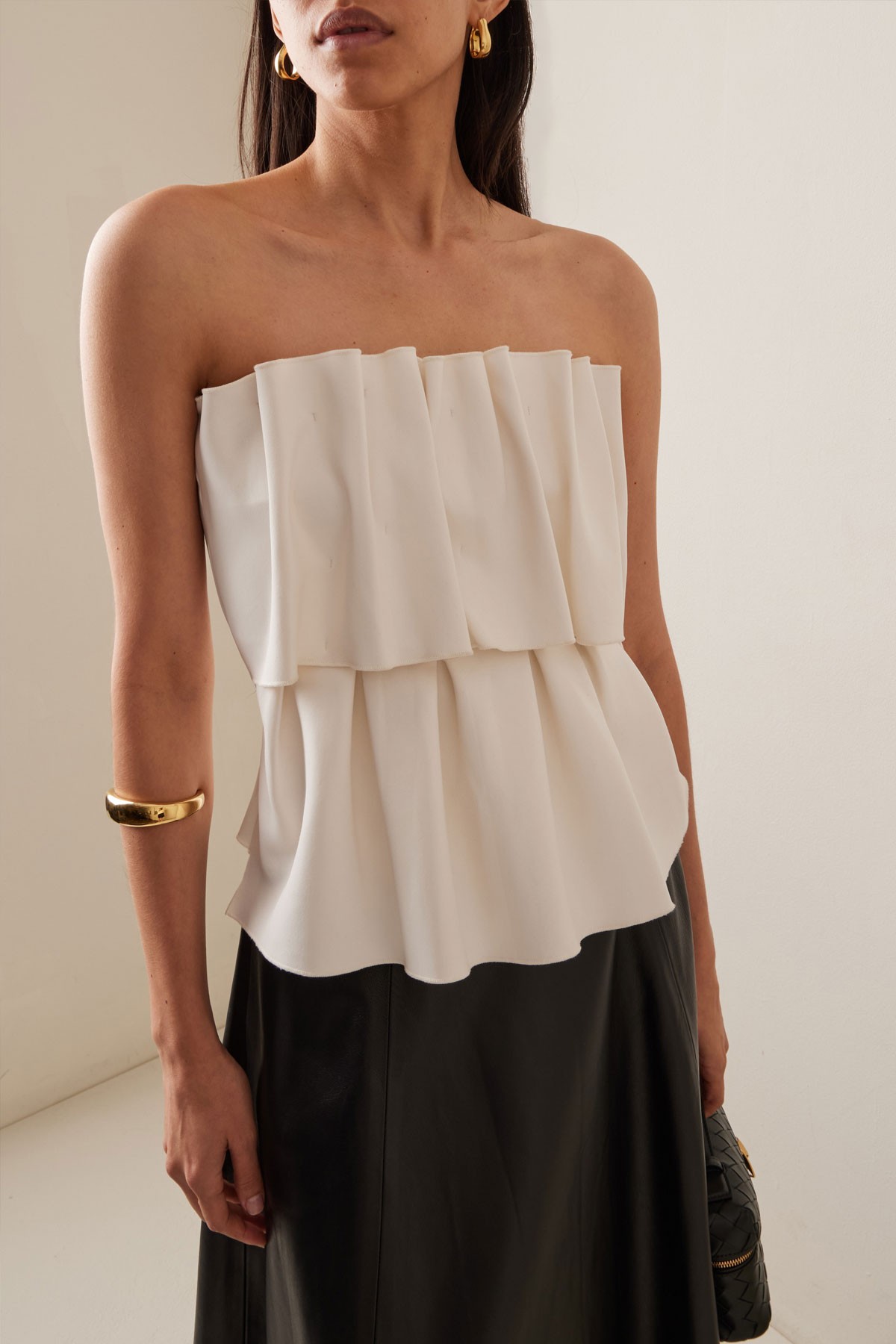 Ruffled Stretch-Crepe Strapless Top from House Of Dagmar