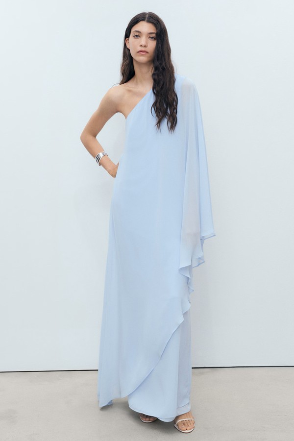 Asymmetrical Double-Layer Dress from Mango
