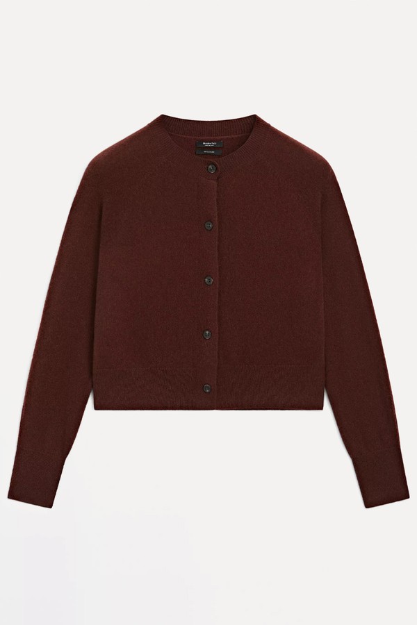 100% Cashmere Long Sleeve Cardigan from Massimo Dutti