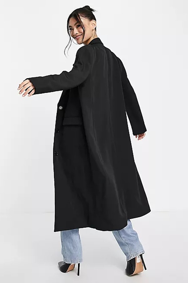 Maxi Blazer With Monogram Turn Up Cuff from Something New 