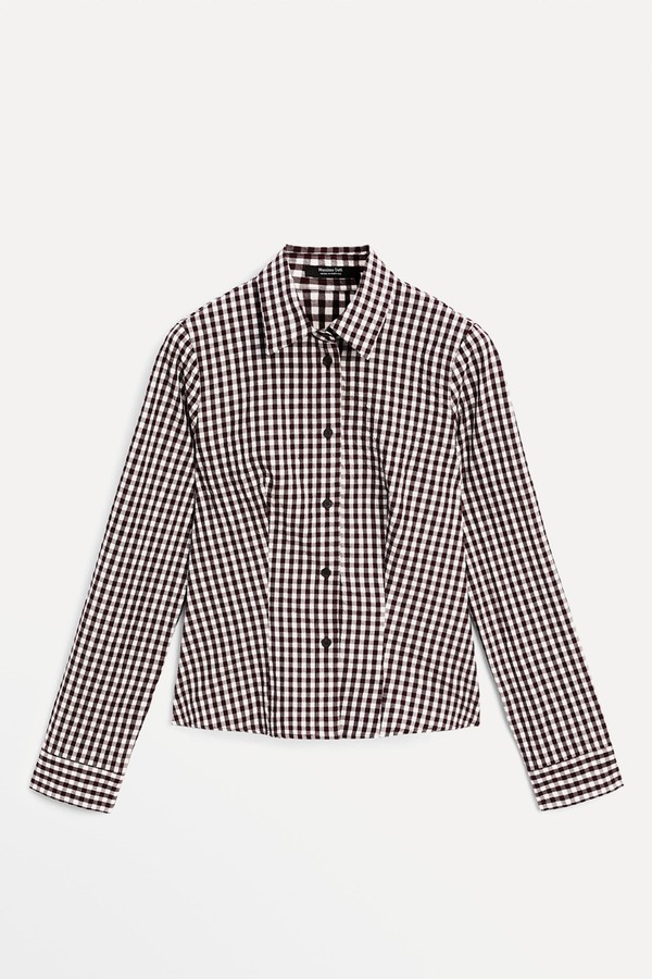 Flowing Gingham Check Shirt from Massimo Dutti