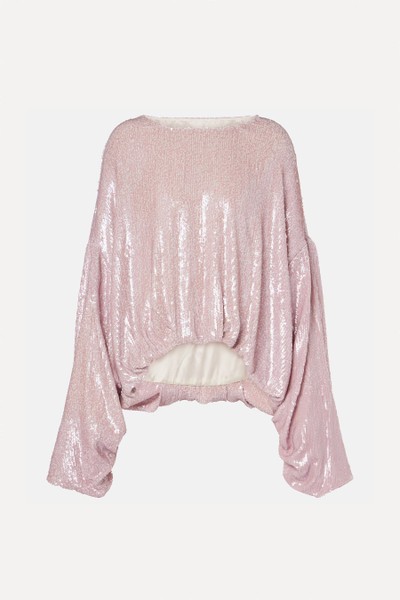 Sequined Gathered Blouse from Dries Van Noten