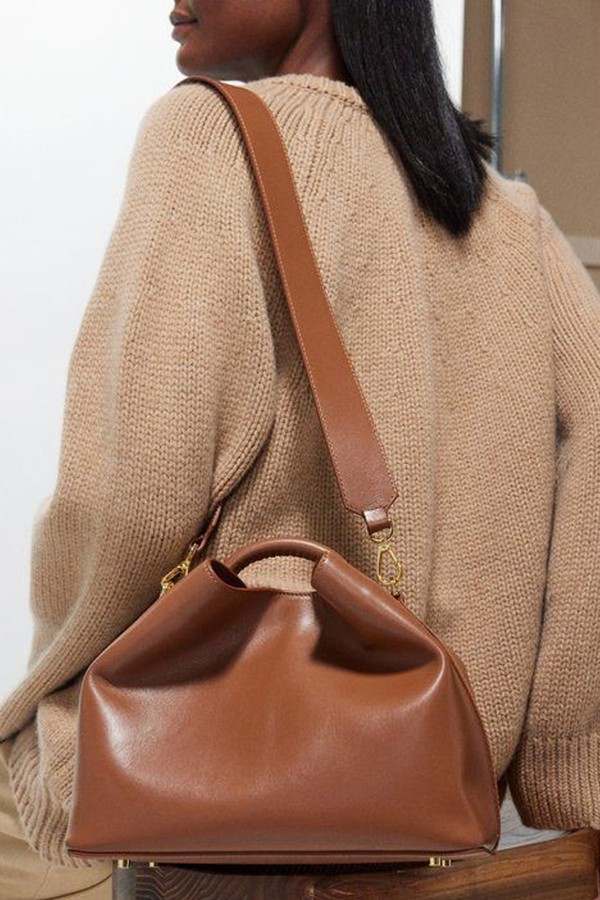 Raisin Leather Handbag from Elleme