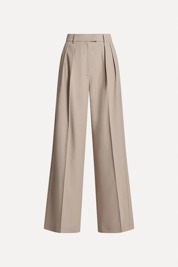 Lou High Waisted Flared Wool Trousers from Anine Bing