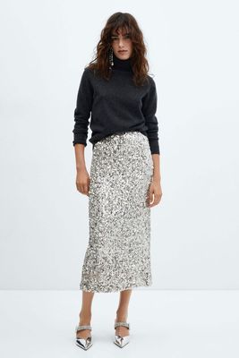 Sequin Midi Skirt from Mango