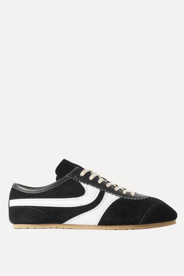 Leather-Trimmed Suede Sneakers from DRIES VAN NOTEN
