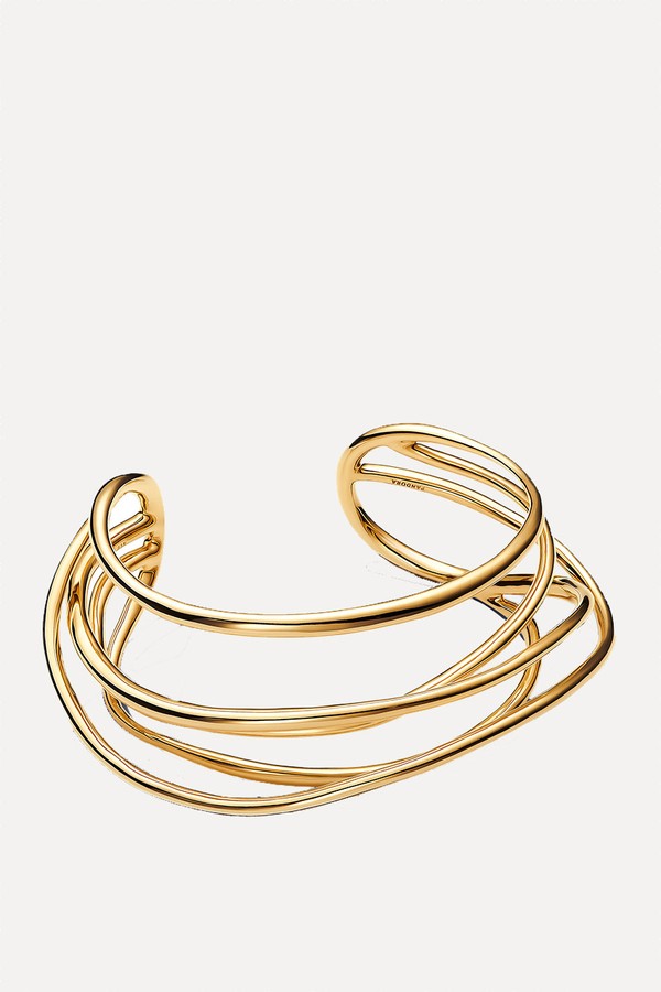 Organically Shaped Wired Open Bangle