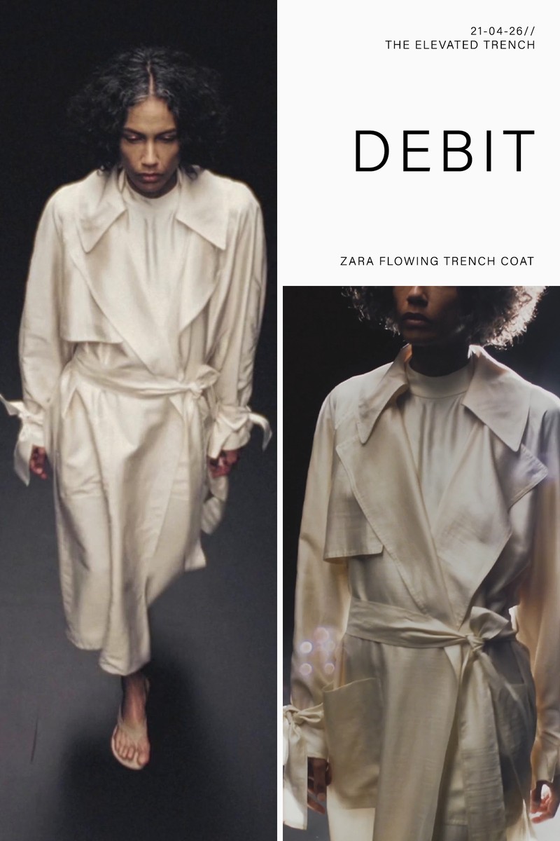 Flowing Trench Coat With Belt from Zara