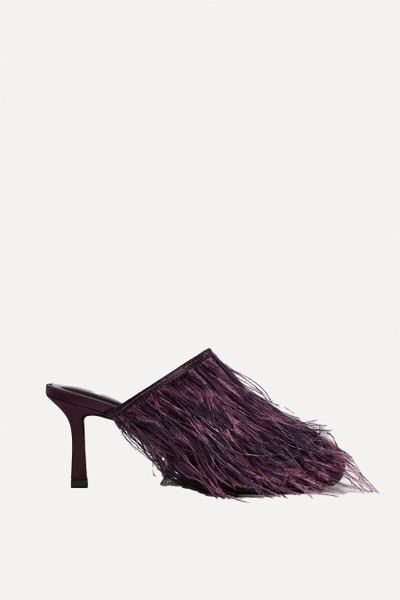 Feather Slingback Heels from Zara