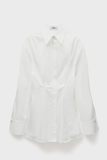 100% Cotton Pleated Shirt from Mango