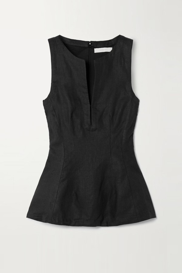 Melia Linen Peplum Top from Faithfull