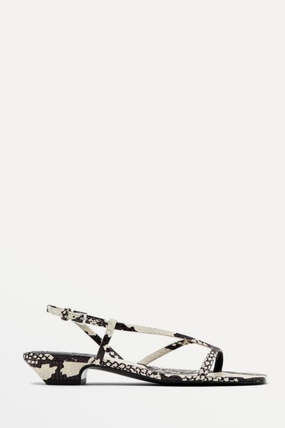 Heeled Animal Print Sandals from Massimo Dutti