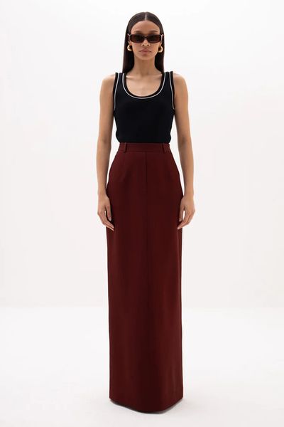 Noura Long Tailored Skirt from Bouguessa 