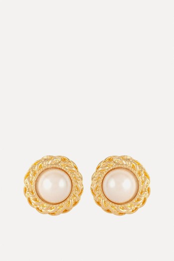 1990s Vintage Faux Pearl Clip-On Earrings from Susan Caplan