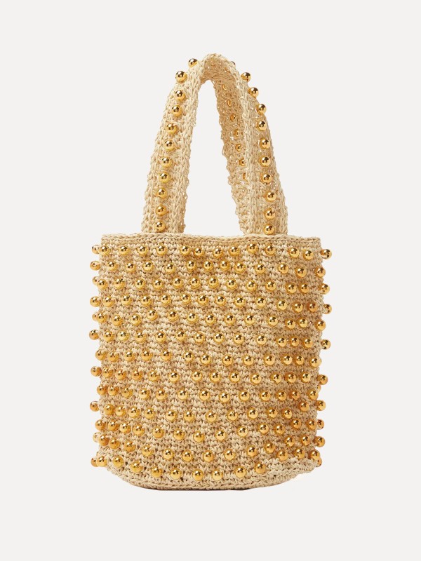 Seed Beaded Bucket Bag