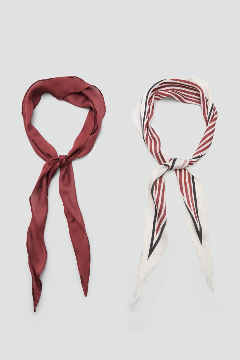 Set Of 2 Combined Scarves