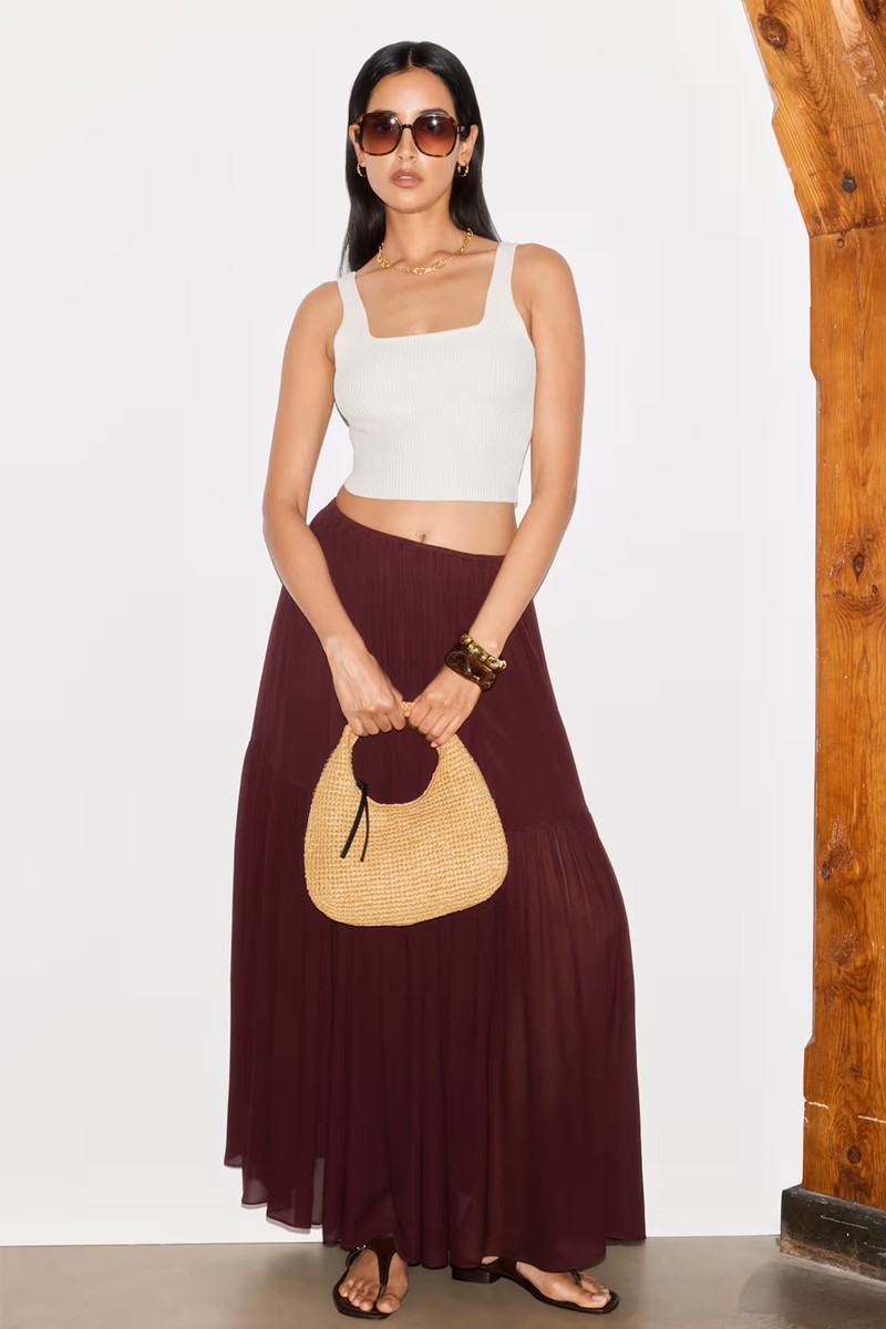 Chiffon Tiered Maxi Skirt from & Other Stories
