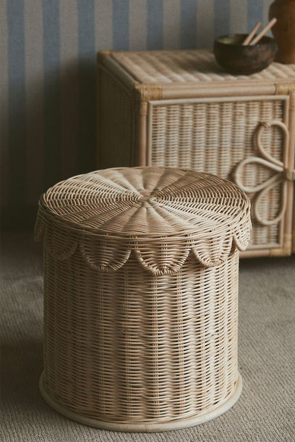 Handmade Rattan Storage Stool