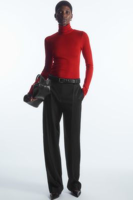Slim-Fit Polo Neck Top