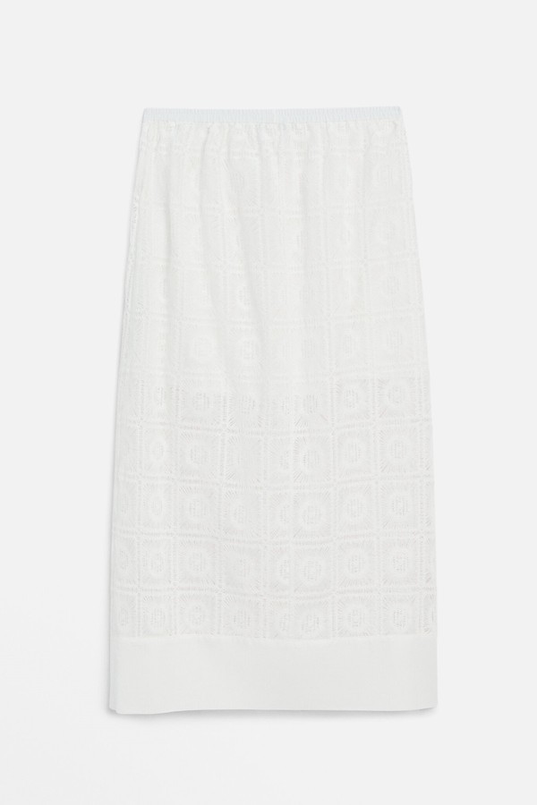 Long Embroidered Crochet Co-Ord Skirt