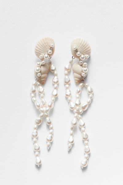 Pearl-Tipped Seashell Earrings from & Other Stories
