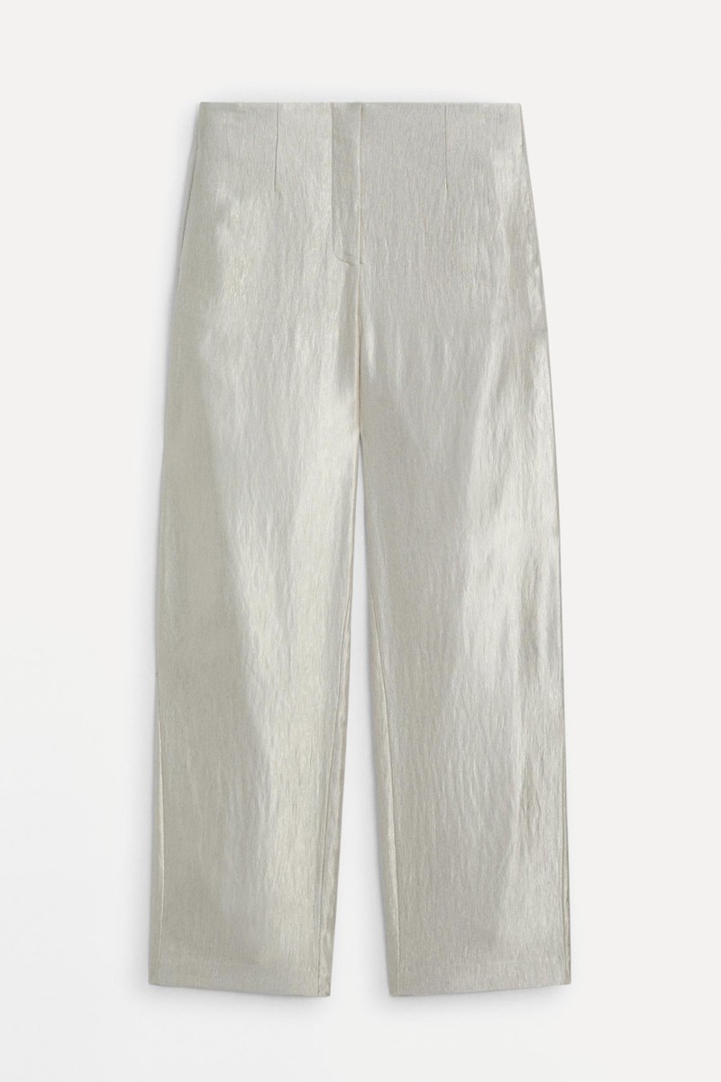 Flowing Wide-Leg Satin Trousers from Massimo Dutti