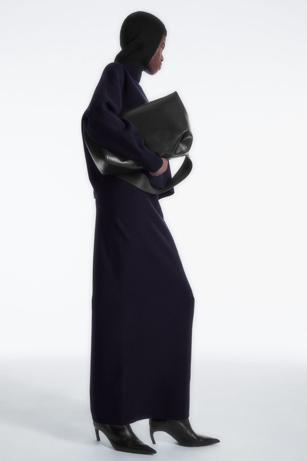 Double-Faced Wool Column Maxi Skirt  from COS