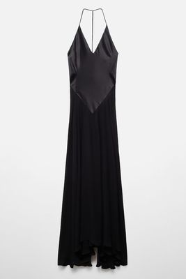 Semi-Transparent Combined Body Silk Dress from Victoria Beckham X Mango