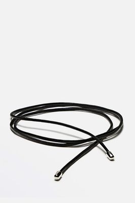 Leather Cord Belt With Knot Detail from Massimo Dutti