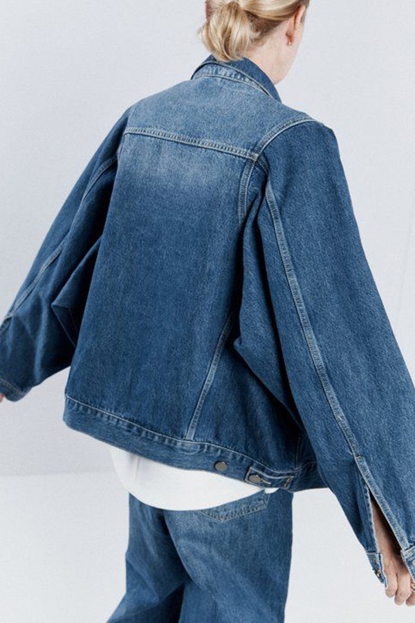 Organic Cotton-Blend Denim Western Jacket from Raey