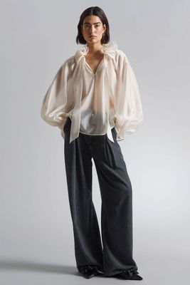 Sheer Ruffle Collar Blouse from & Other Stories