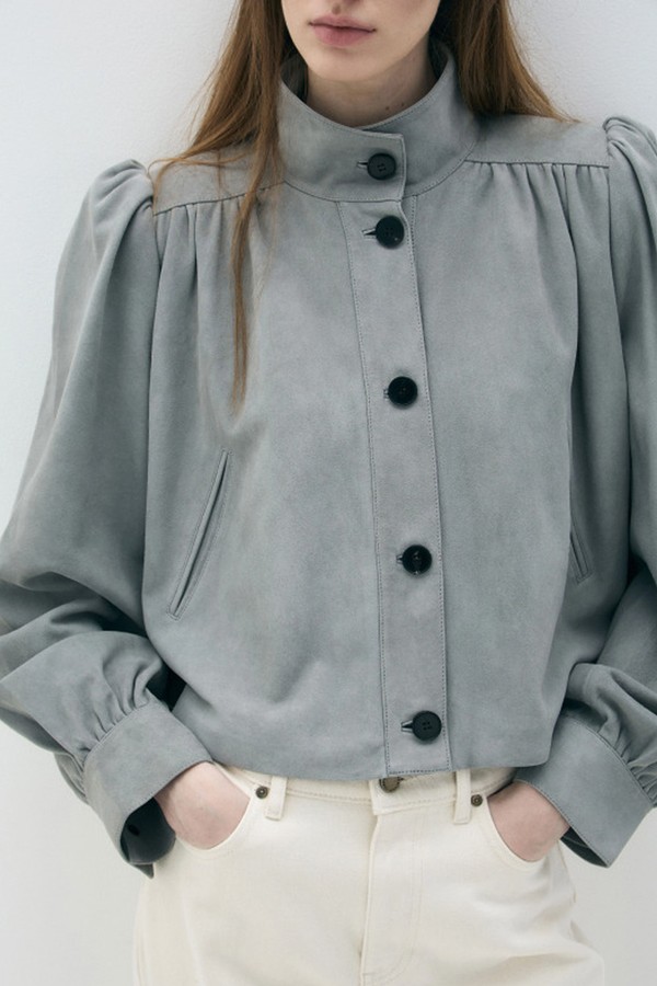 Vintage Look Sheep Suede Blazer