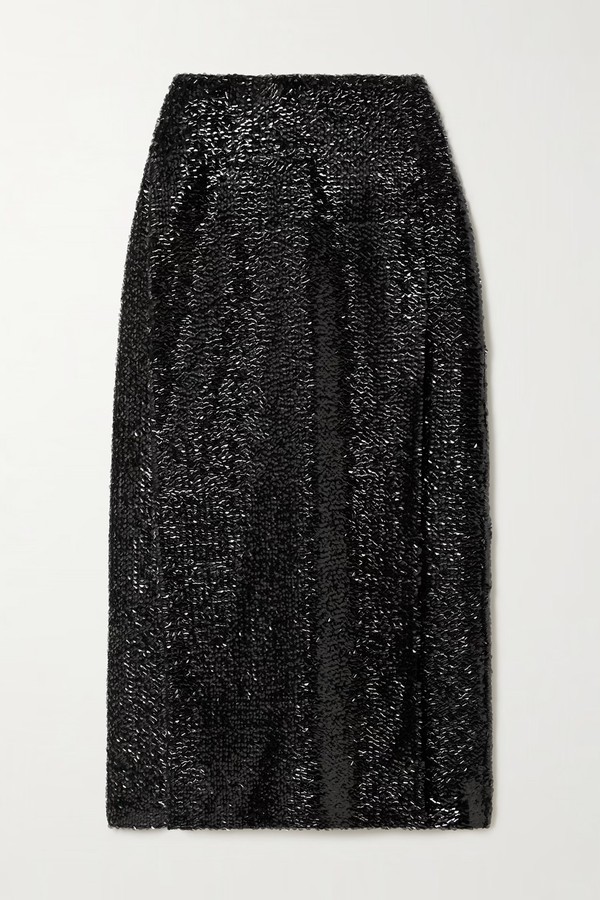 Kanji Sequined Crepe Midi Skirt from Emilia Wickstead