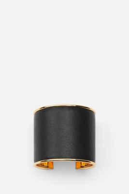 Rigid Leather Cuff Bracelet from Zara
