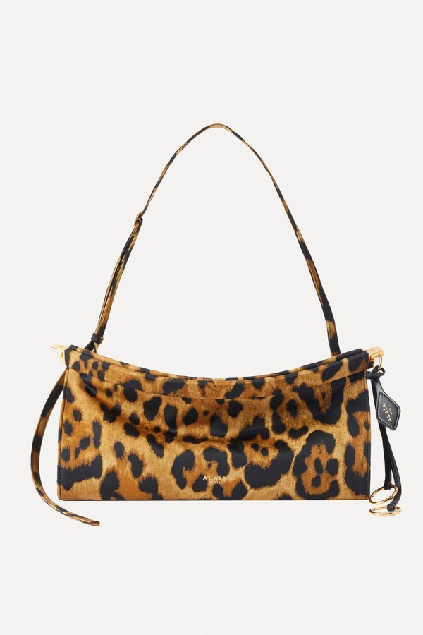 Le Click Leopard-Print Satin Shoulder Bag from Alaïa